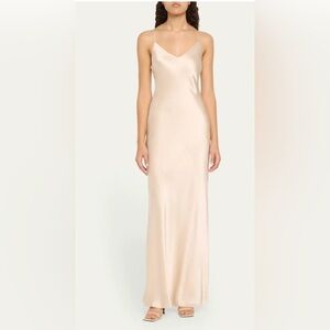 L'AGENCE serita maxi dress in champagne